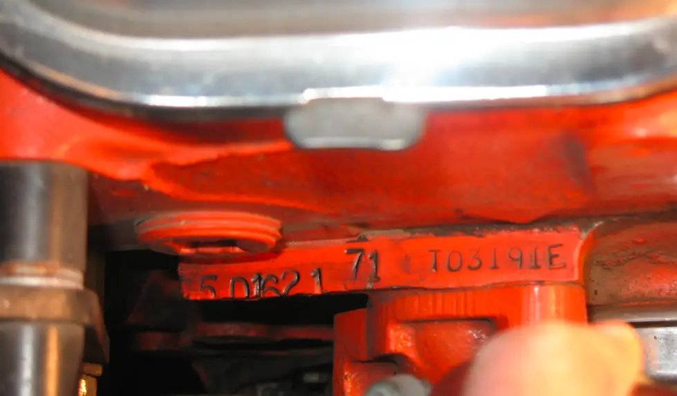 chevy 396 engine identification code