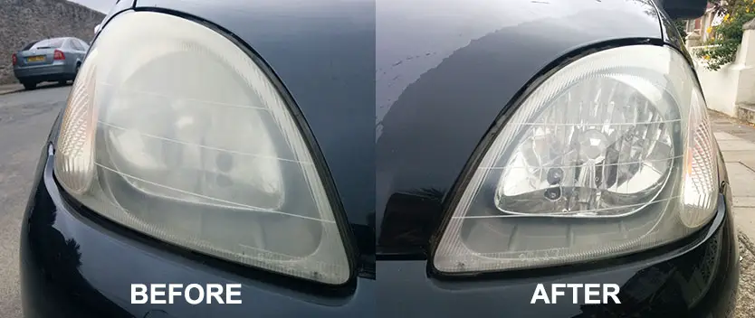 why do headlight lenses get cloudy
