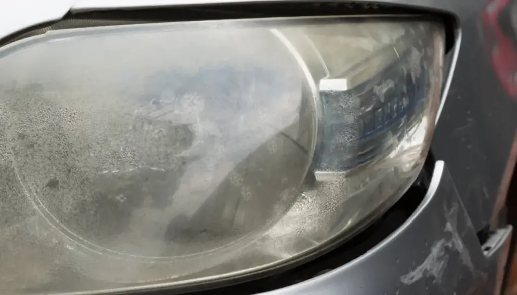 why do headlight lenses get cloudy
