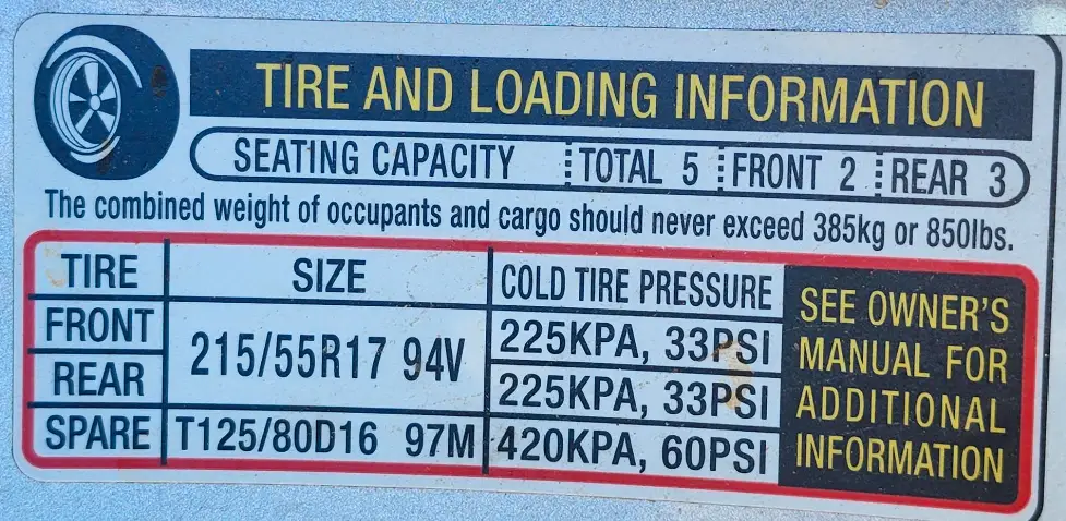 why tire pressure different front and rear