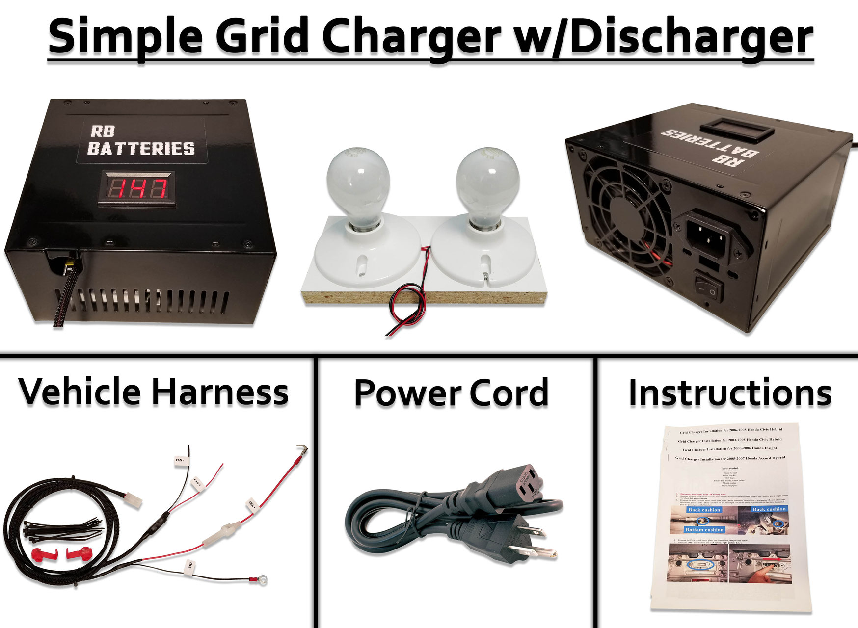 Grid Charger for Car Hybrid Battery Charging