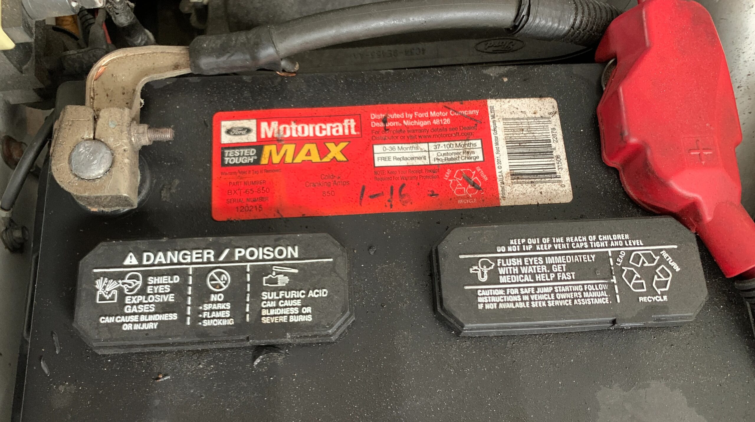 car battery leaking from top