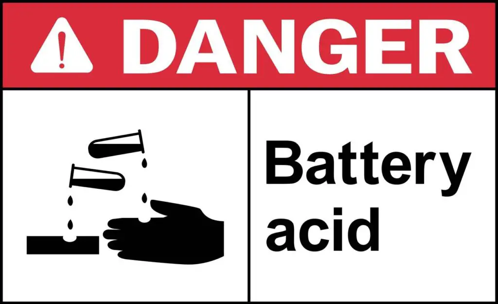 is battery acid flammable