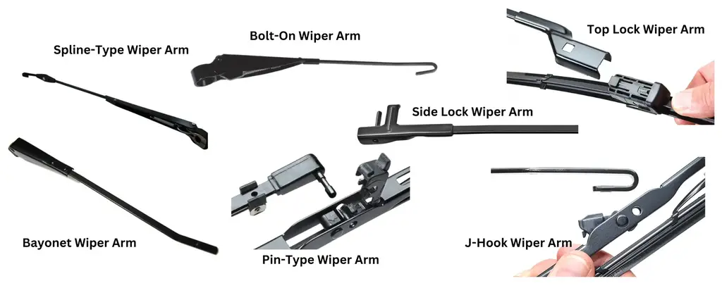 windshield wiper arm types