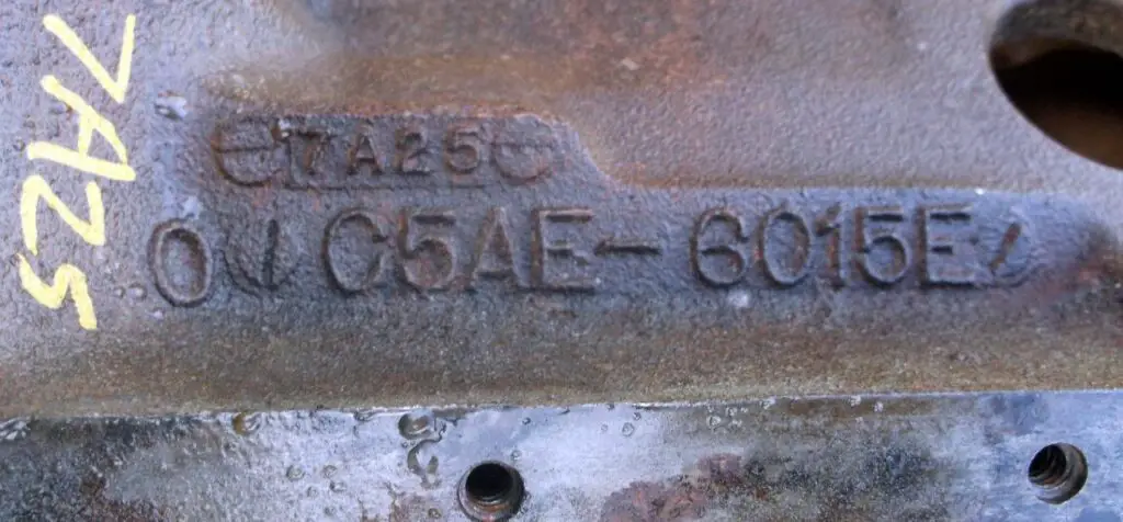 Ford Y Block Engine Identification