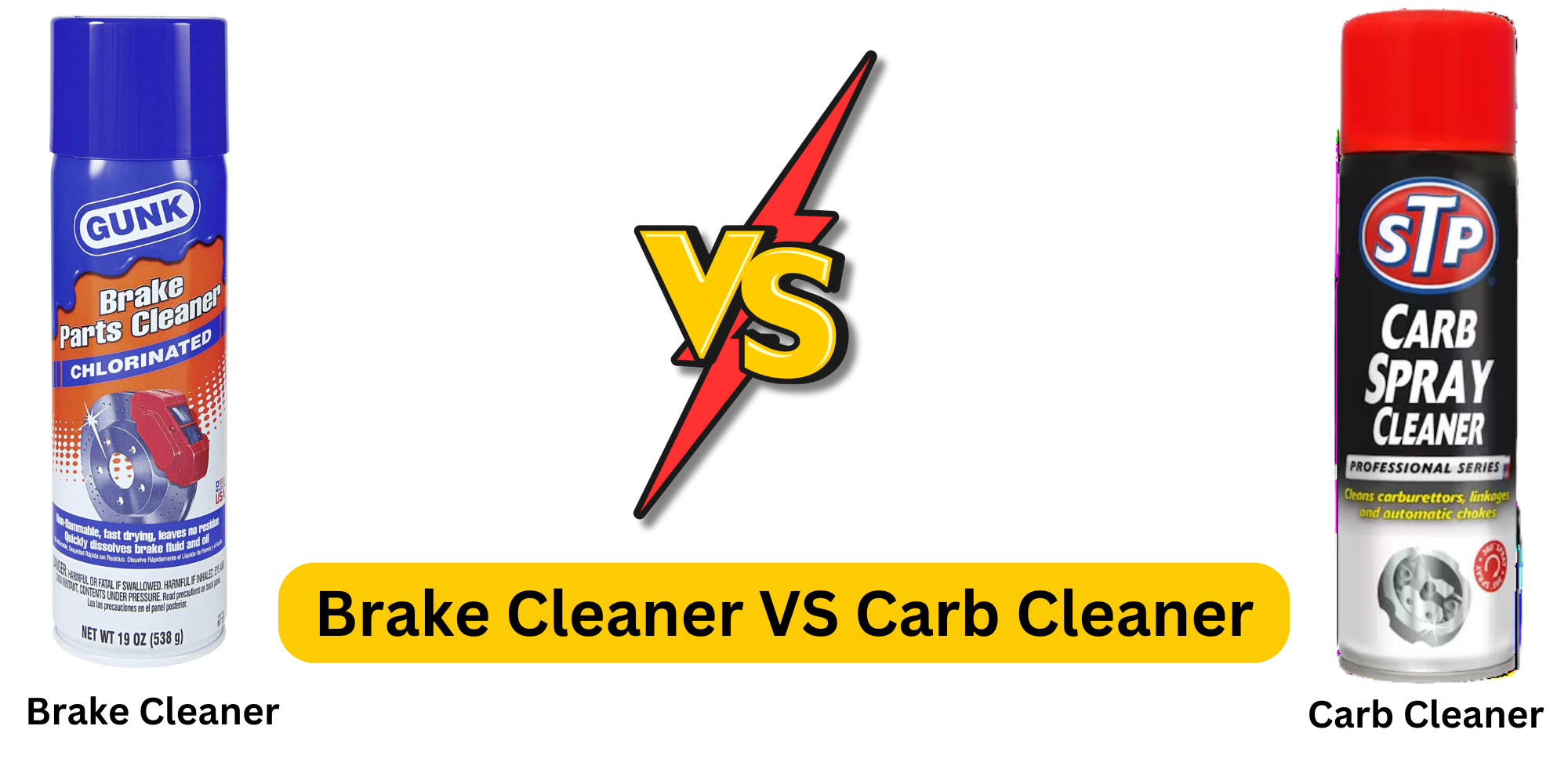 brake cleaner vs carb cleaner