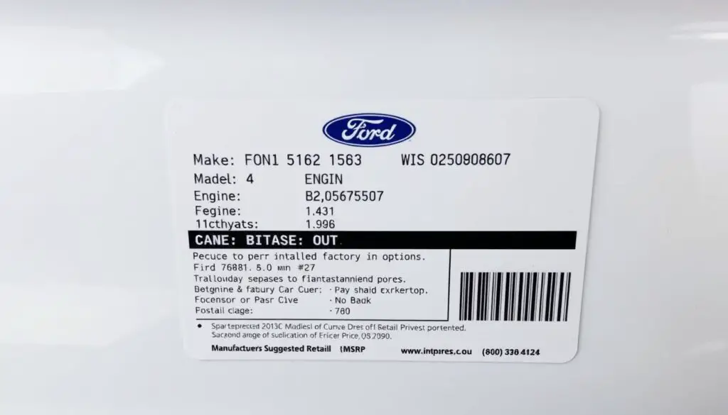 Ford Window Sticker by VIN