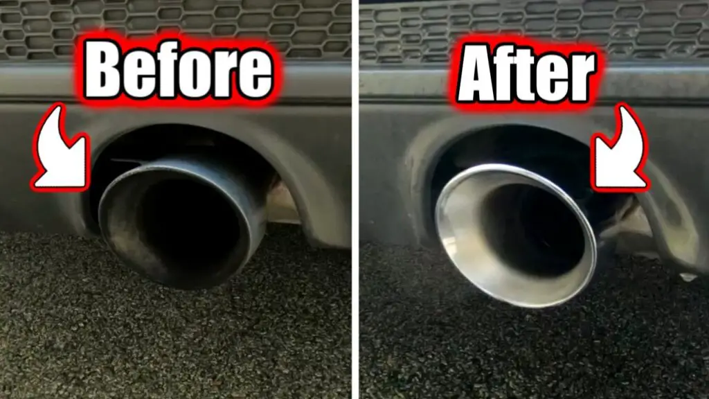 How to clean exhaust tips