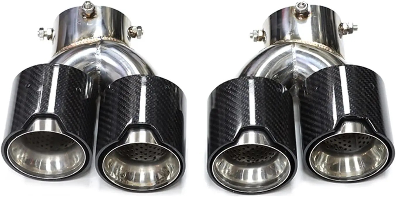 bmw carbon dual exhaust tips install