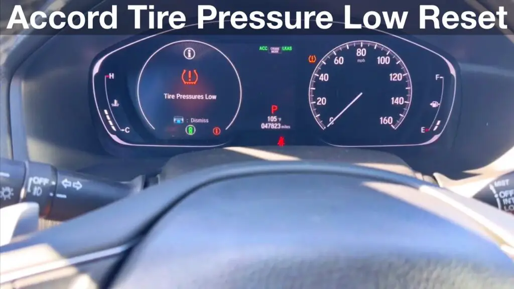 2008 Honda Accord Tire Pressure Reset
