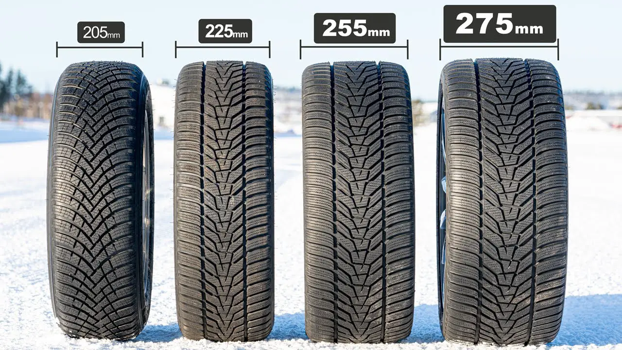 are wider tires better in snow